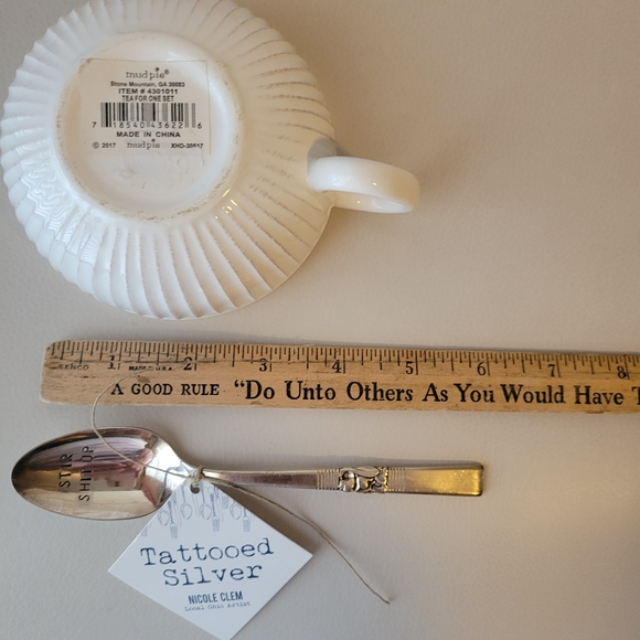 Artisan Hand Stamped NSFW Spoon & Mud Pie Always in Hot Water Cup Mug ~ NWT - Picture 6 of 12